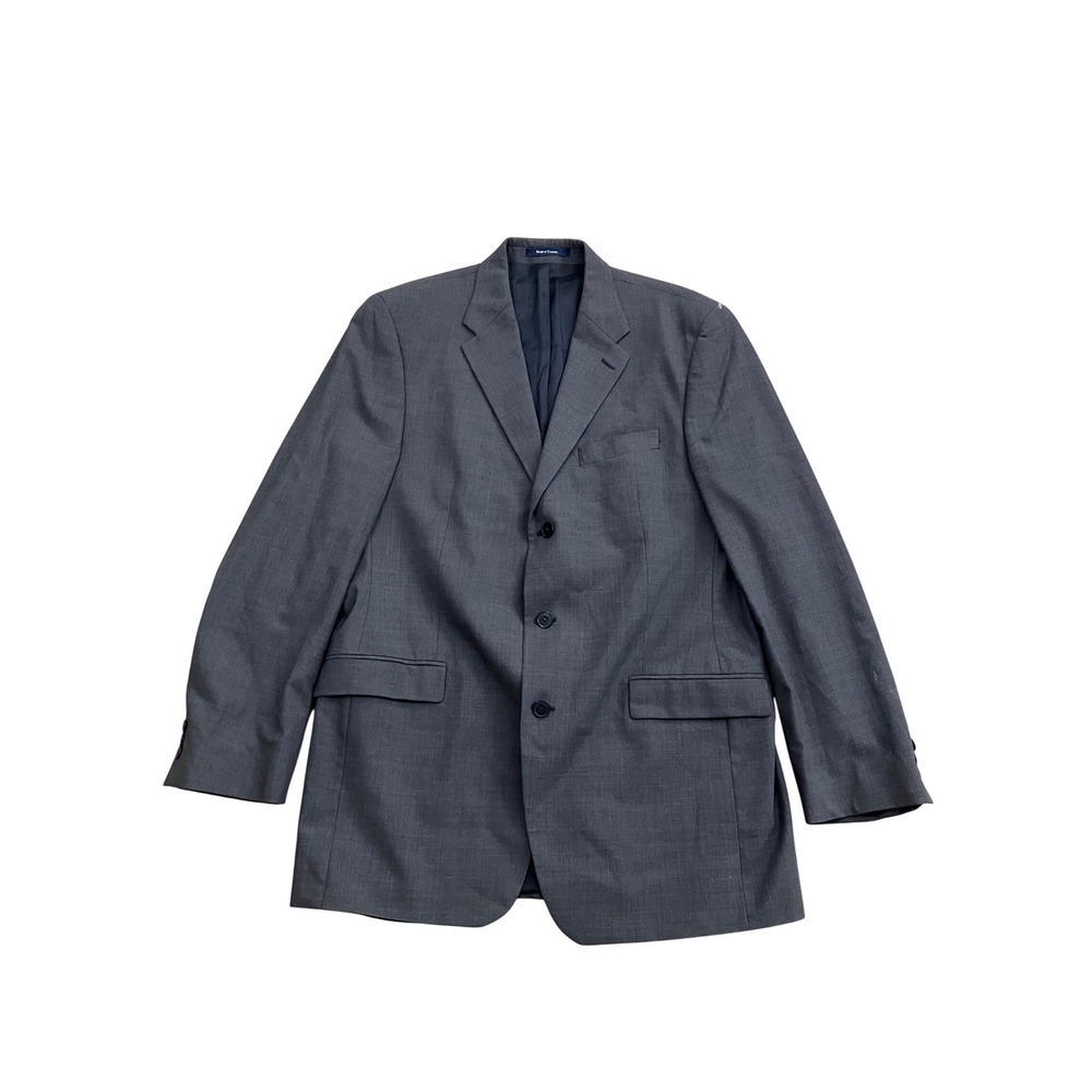 Ralph Lauren Wool Blend Suit Blazer Jacket Mens Dark Gray 43R